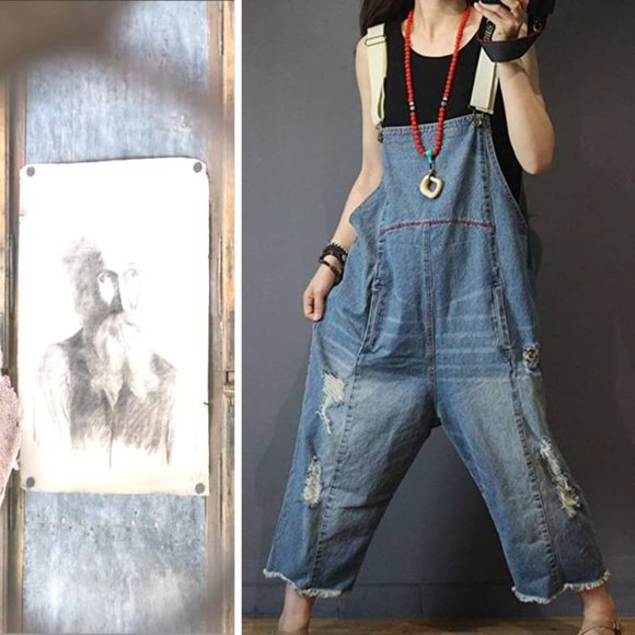 NWT Lolli Distressed Overalls - Picture 2 of 7